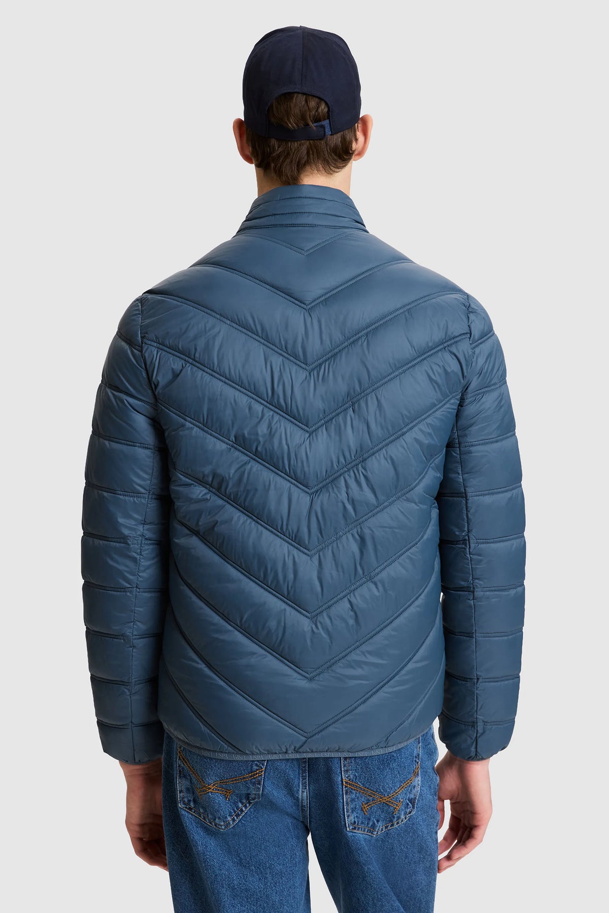 U.S. Polo Assn. Oil Men Oil Chevron Quilted Puffer Jacket SKU: G081GL0MS0 PU-13216_VR102 Image 06