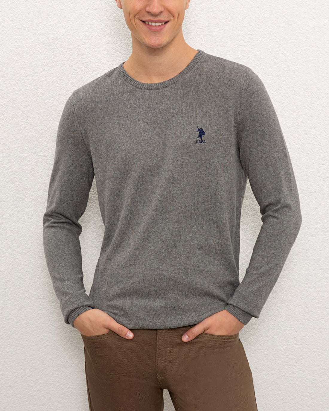 Middle Grey Knitting Jumper U.S. Polo Assn.