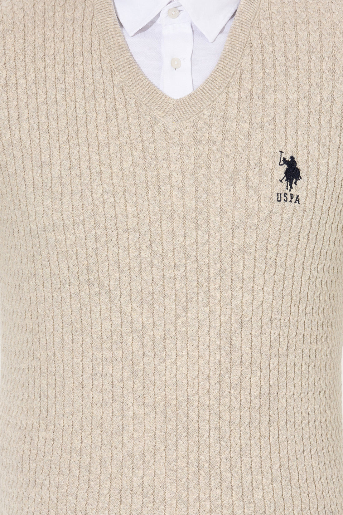 Beige Knitting Jumper U.S. Polo Assn.