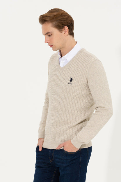 Beige Knitting Jumper U.S. Polo Assn.