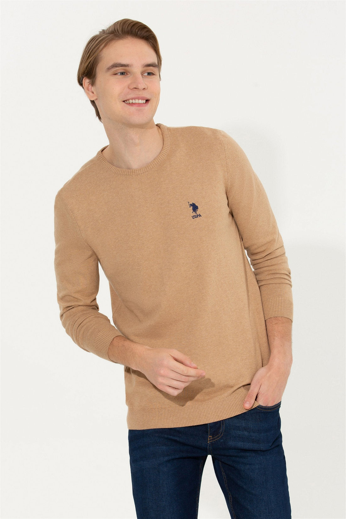 Brown Knitting Jumper U.S. Polo Assn.