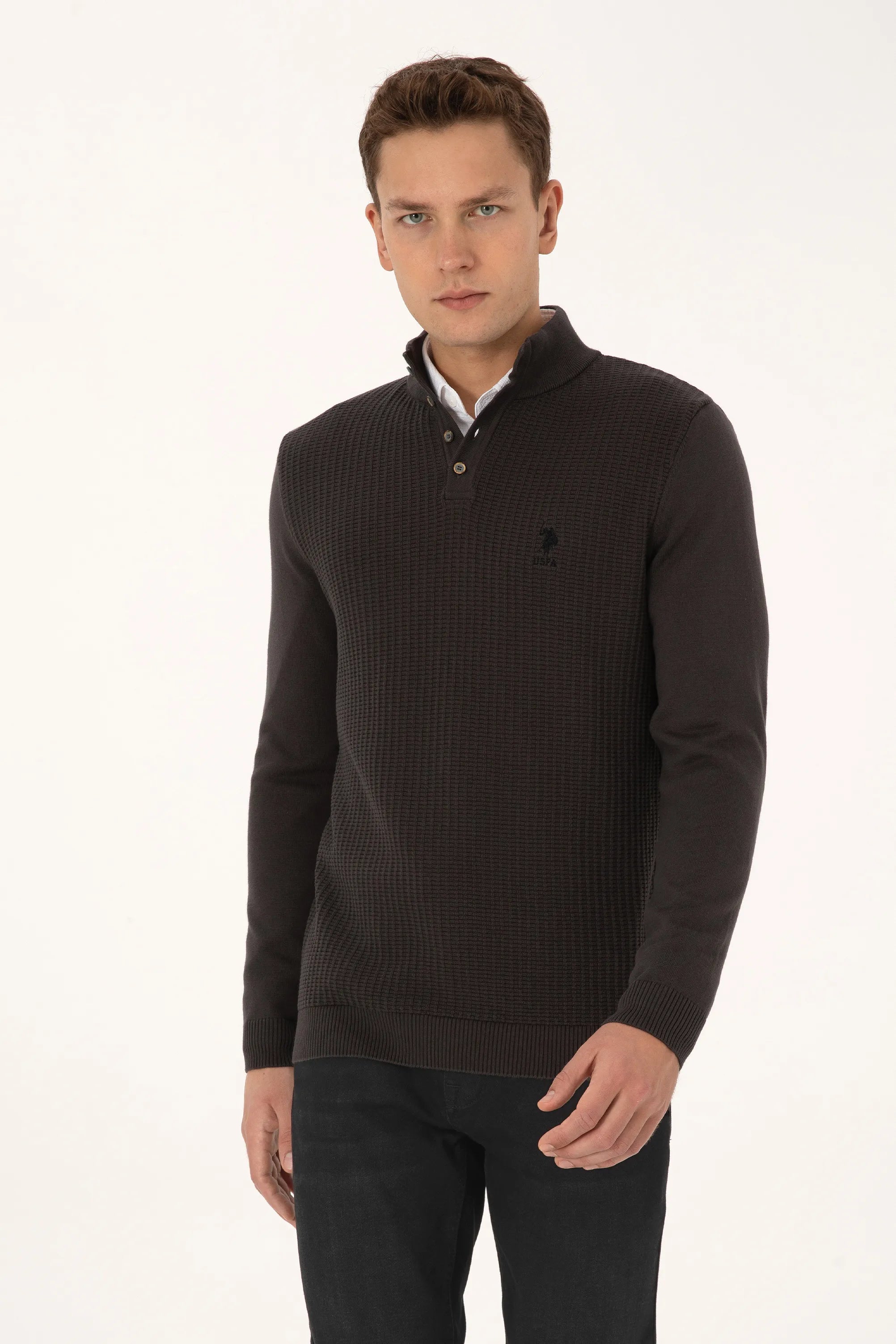 U.S. Polo Assn._Grey_Anthracite Mela Knitting Jumper_G081GL0TK0 2239182_VR081_03