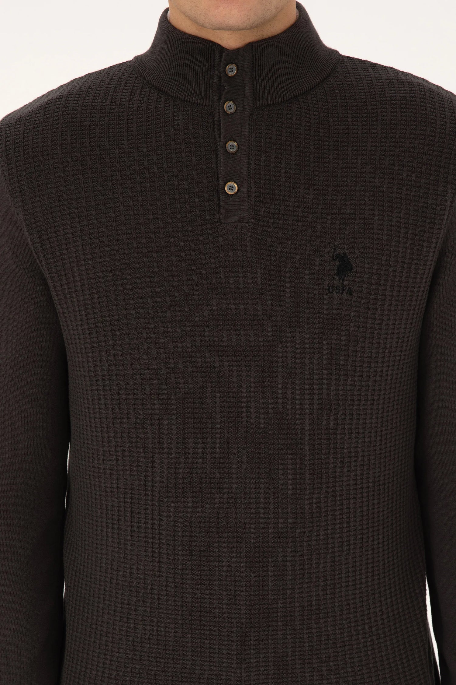 U.S. Polo Assn._Anthracite Mela_Anthracite Mela Knitting Jumper_G081GL0TK0 2239182_VR081_06