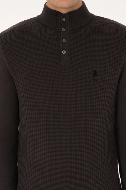 U.S. Polo Assn._Anthracite Mela_Anthracite Mela Knitting Jumper_G081GL0TK0 2239182_VR081_06