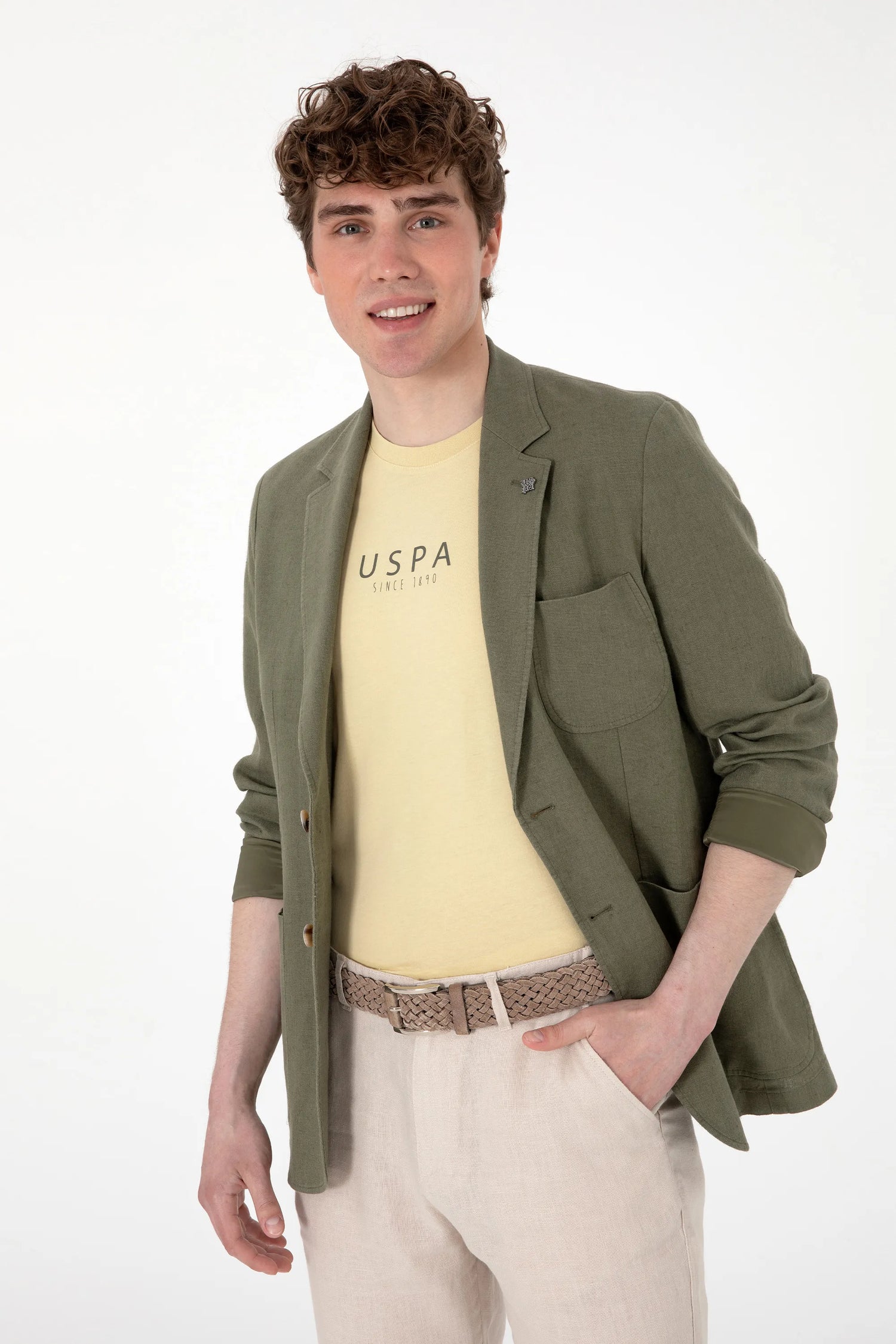 U.S. Polo Assn. Dark Khaki Men Dark Khaki Jacket SKU: G081SZ0020 2119072_VR111 Image 03
