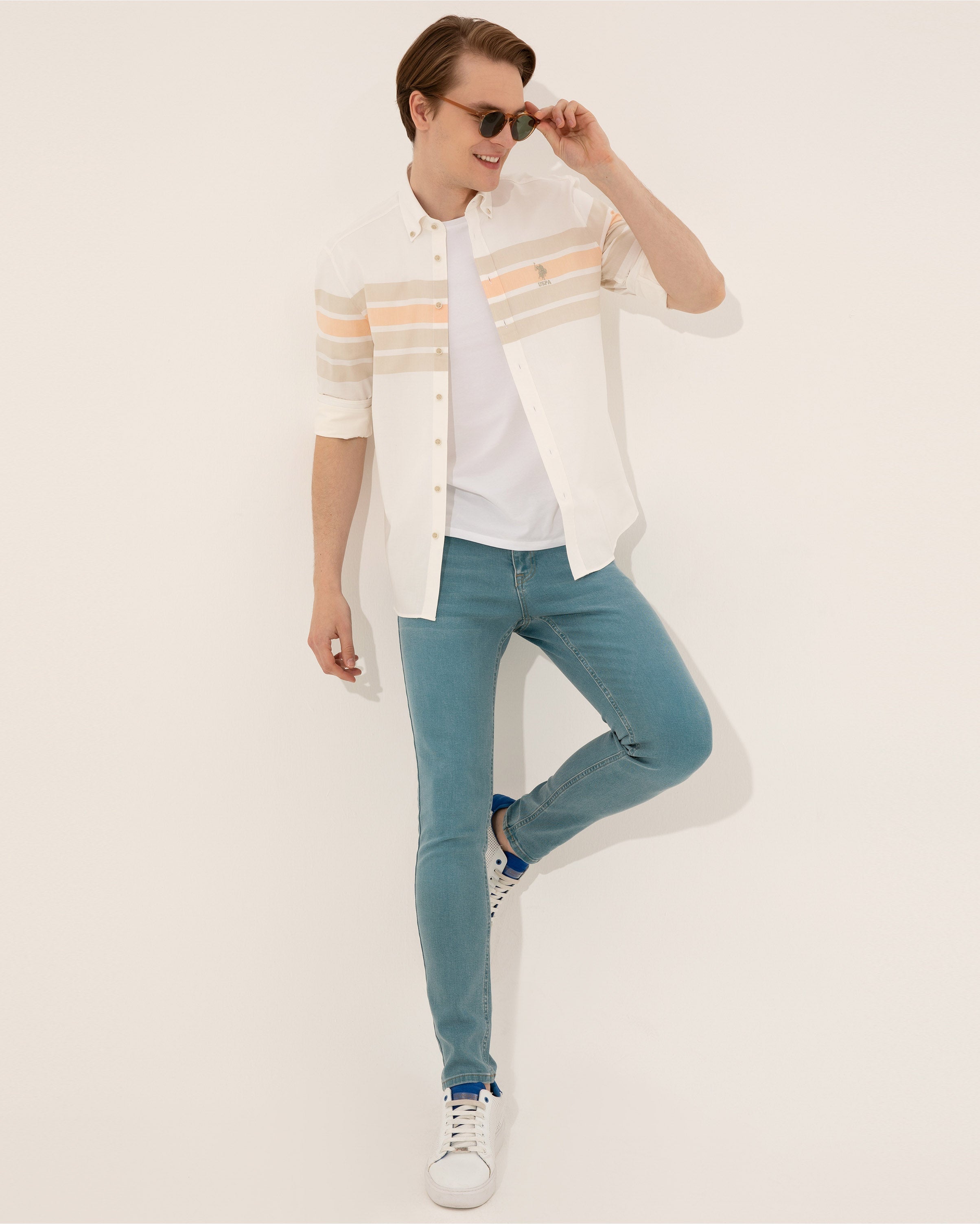Beige Shirt Long Sleeve U.S. Polo Assn.