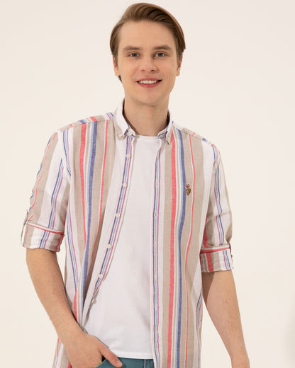 Beige Shirt Long Sleeve U.S. Polo Assn.