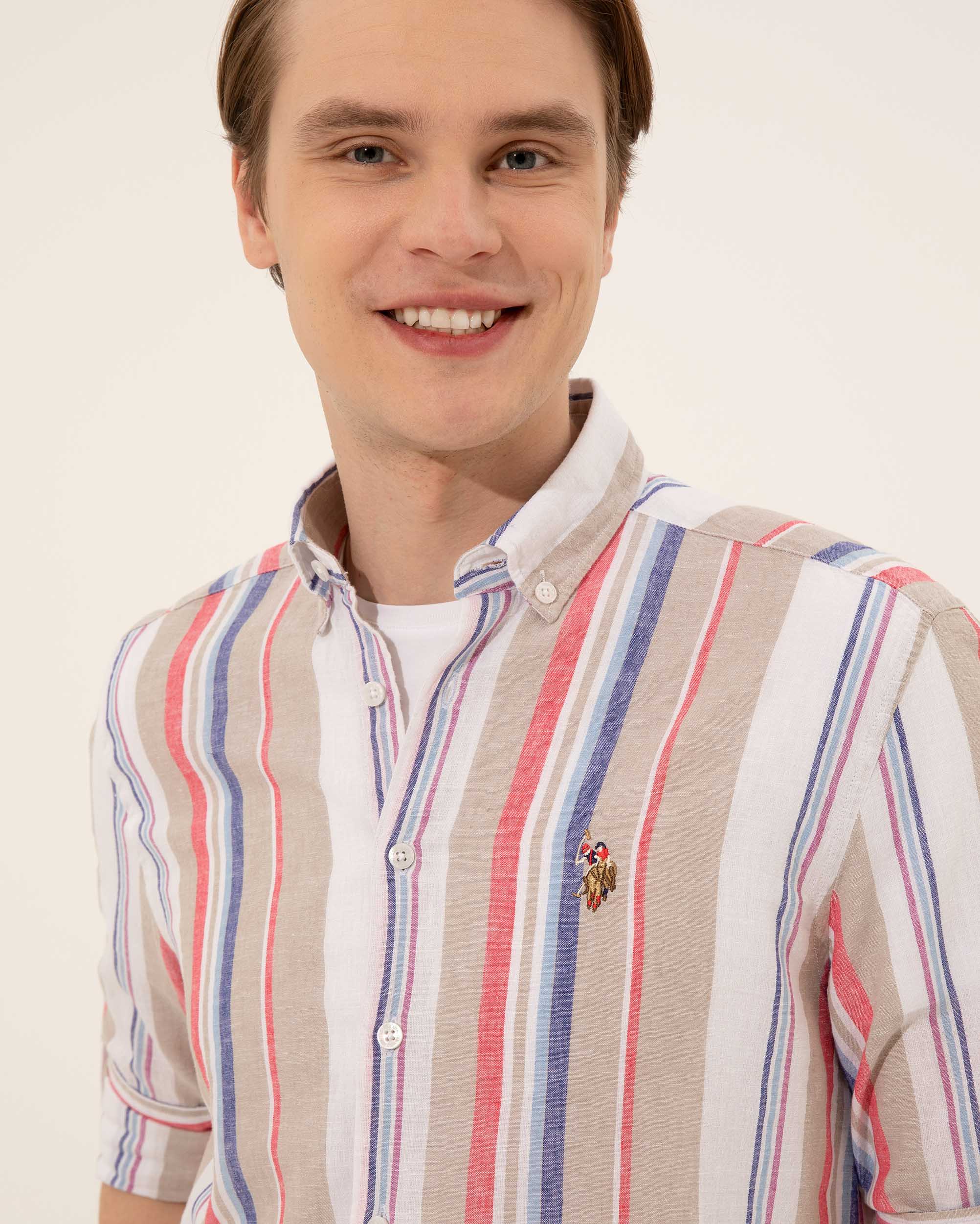 Beige Shirt Long Sleeve U.S. Polo Assn.