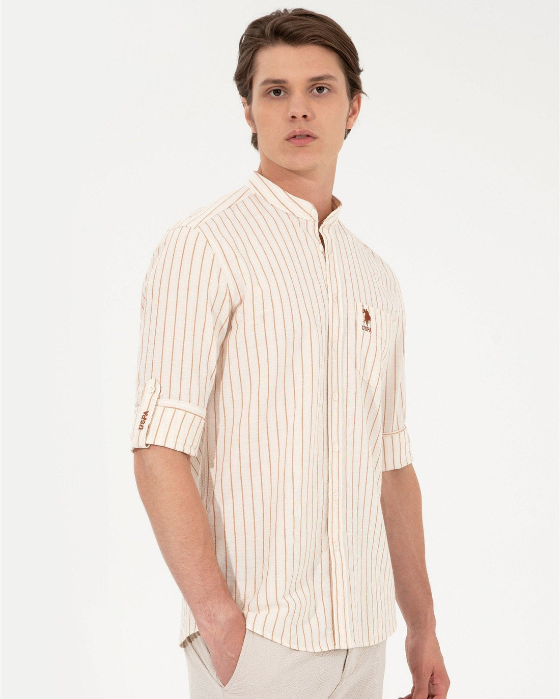 Beige Shirt Long Sleeve U.S. Polo Assn.
