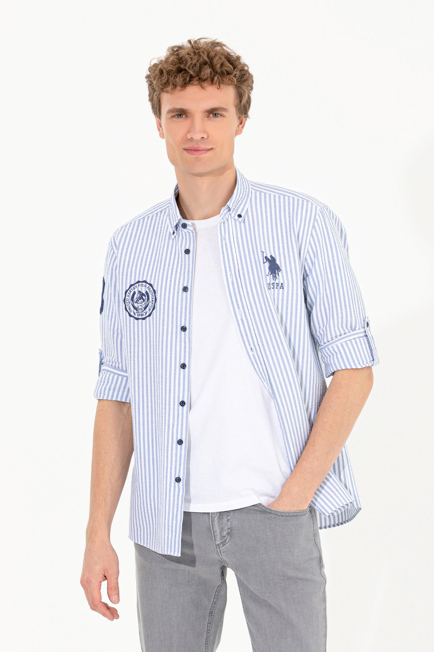 Light Blue Shirt Long Sleeve U.S. Polo Assn.