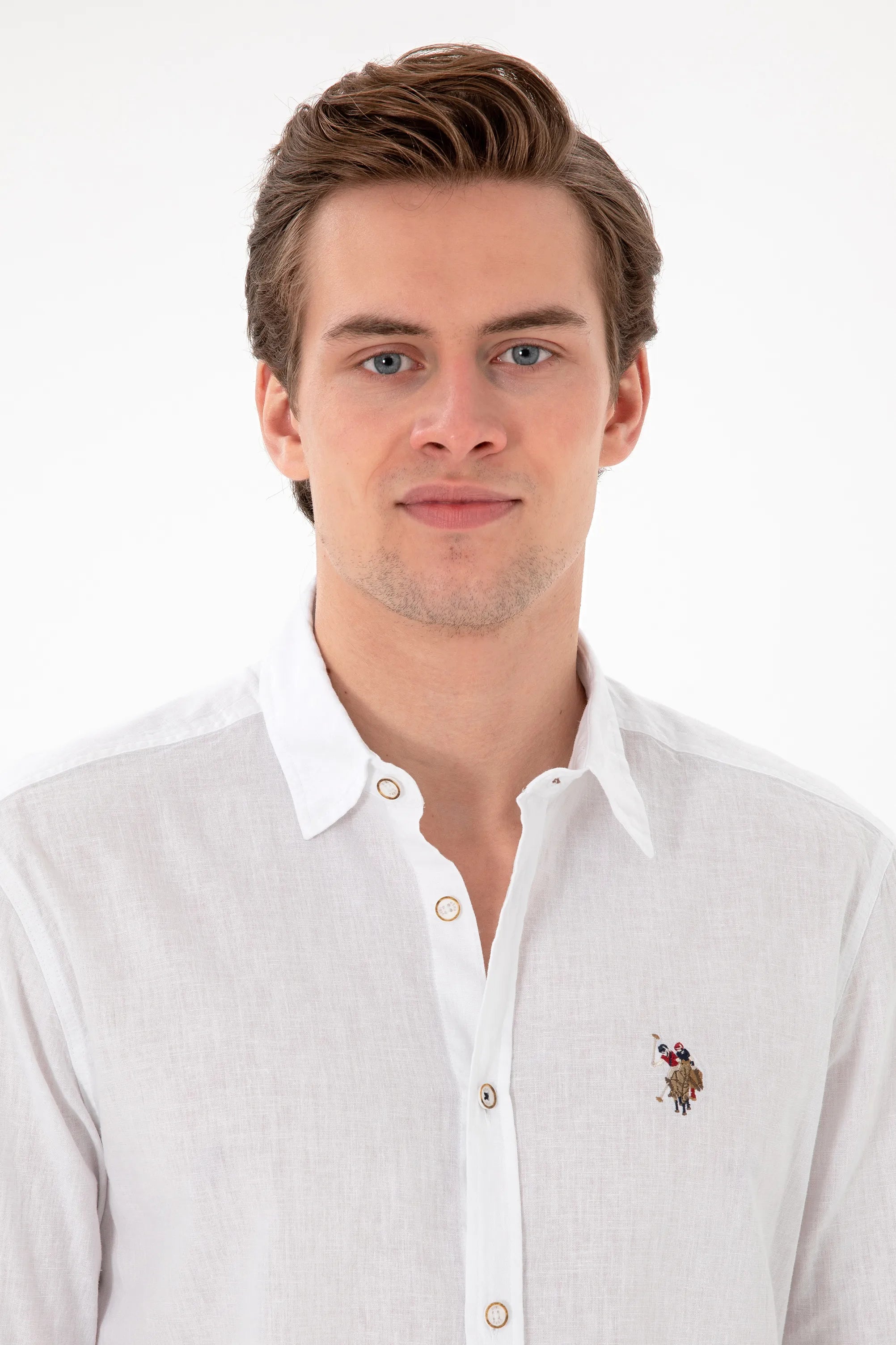 U.S. Polo Assn. White Men White Long Sleeve Shirt SKU: G081SZ0040 2082527_VR013 Image 02