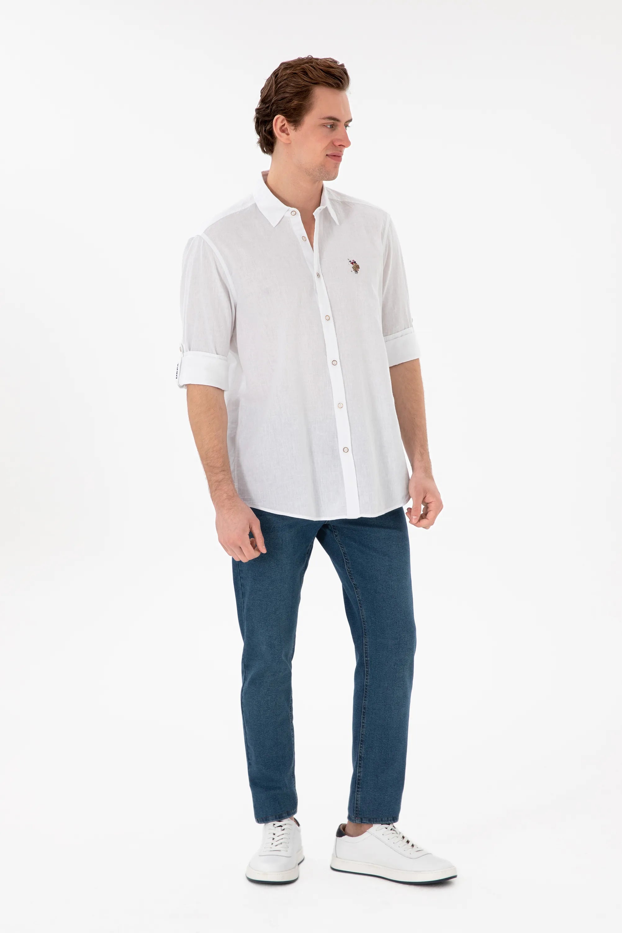 U.S. Polo Assn. White Men White Long Sleeve Shirt SKU: G081SZ0040 2082527_VR013 Image 04