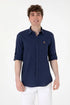 U.S. Polo Assn. Navy Blue Men Navy Blue Shirt Long Sleeve SKU: G081SZ0040 2082527_VR033 Image 01