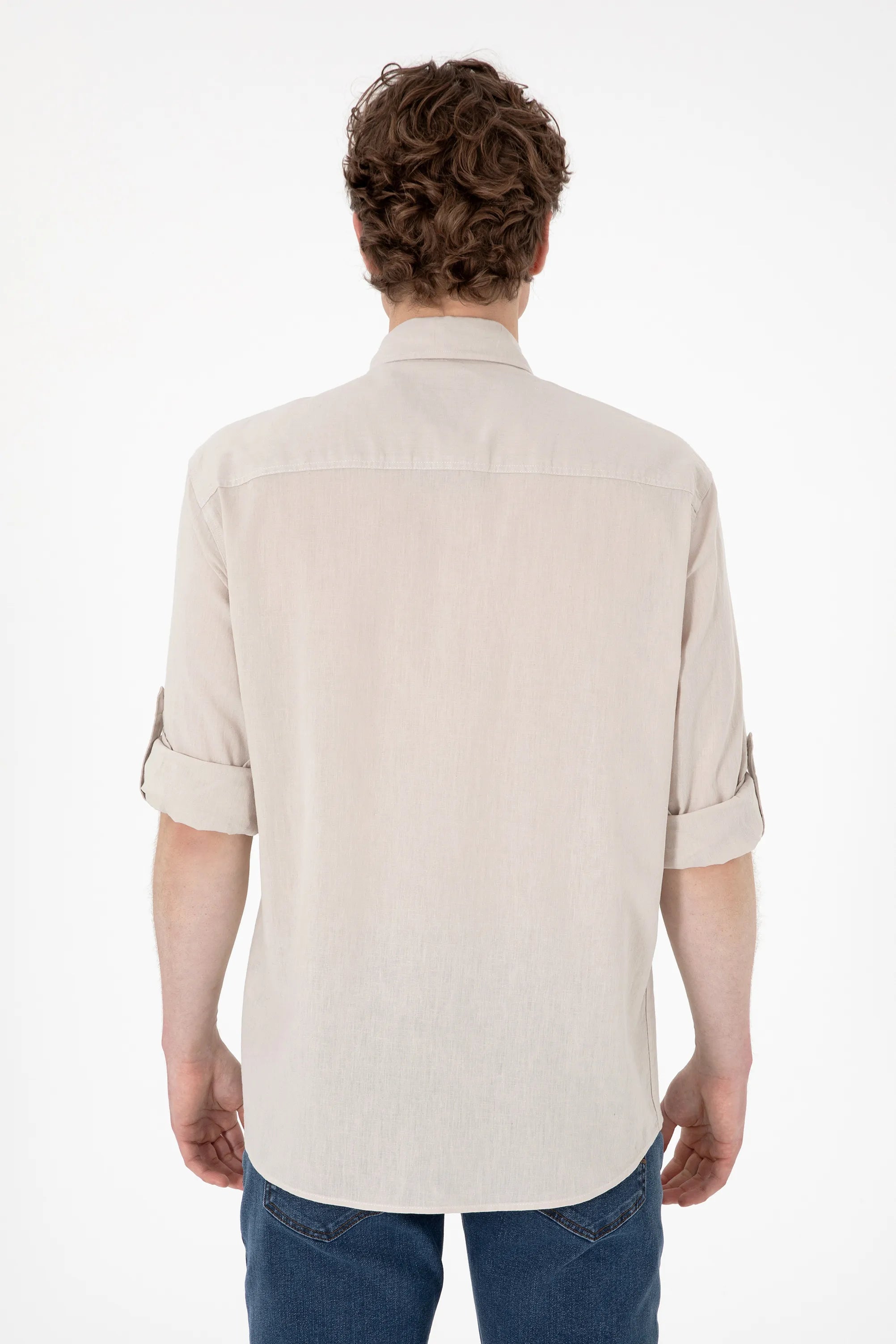U.S. Polo Assn. Stone Men Stone Long Sleeve Shirt SKU: G081SZ0040 2082527_VR049 Image 05