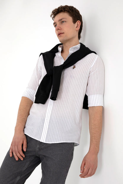 U.S. Polo Assn. White Men White Long Sleeve Shirt SKU: G081SZ0040 2103078_VR013 Image 03
