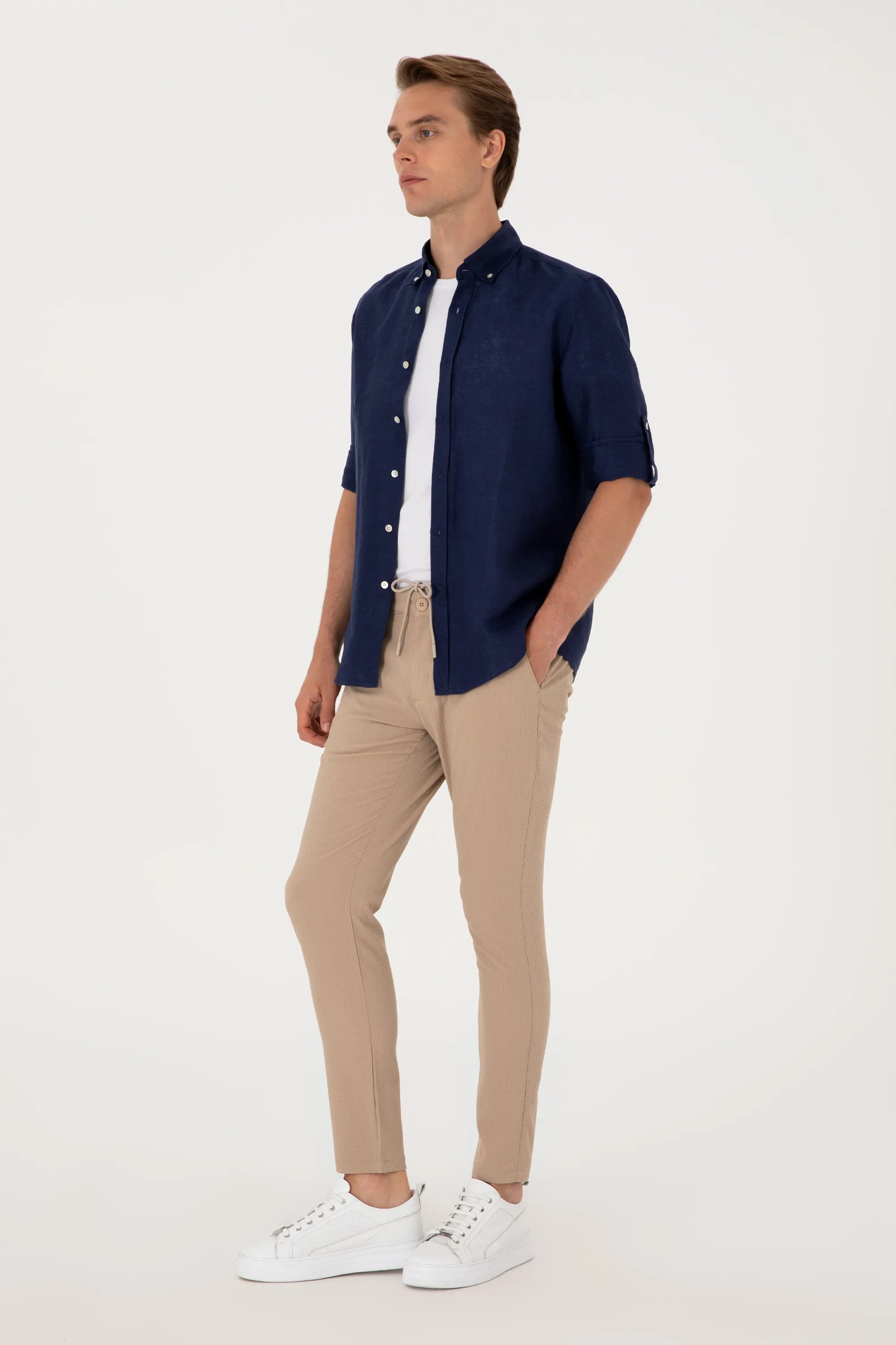 U.S. Polo Assn. Navy Men Navy Long Sleeve Shirt SKU: G081SZ0040 2103097_VR033 Image 04