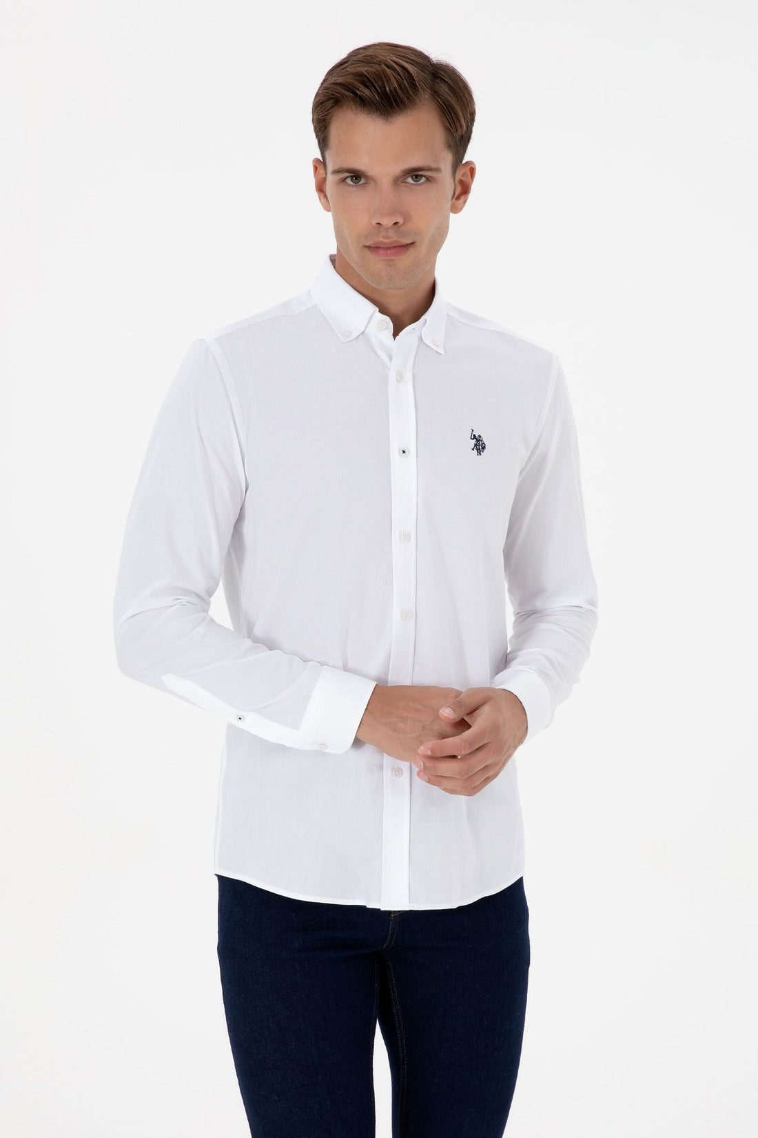 U.S. Polo Assn._White_White Shirt Long Sleeve_G081SZ0040 2225521_VR013_01