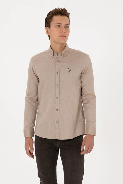 U.S. Polo Assn._Khaki_Khaki Shirt_G081SZ0040 2225643_VR027_03