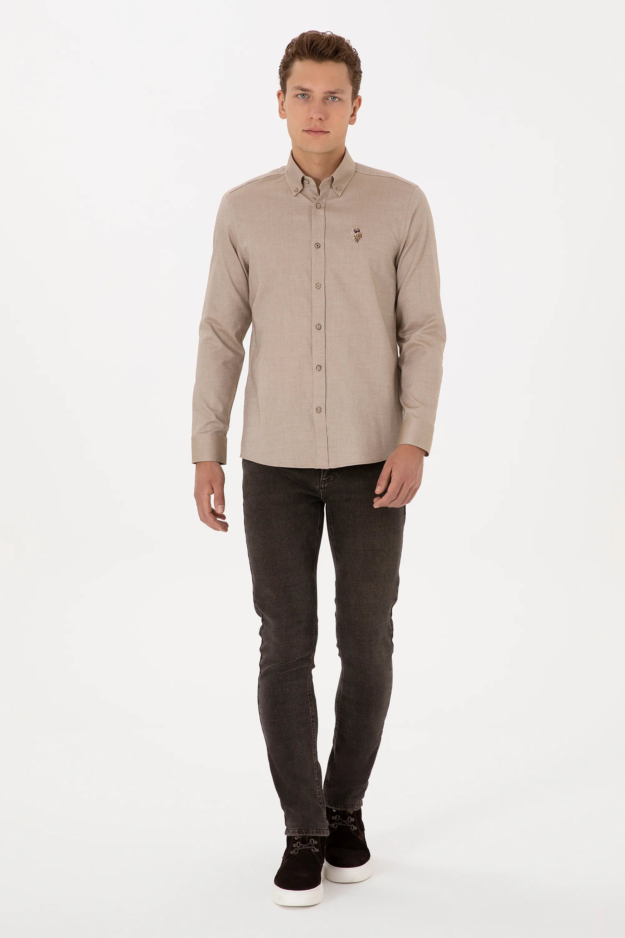 U.S. Polo Assn._Khaki_Khaki Shirt_G081SZ0040 2225643_VR027_04