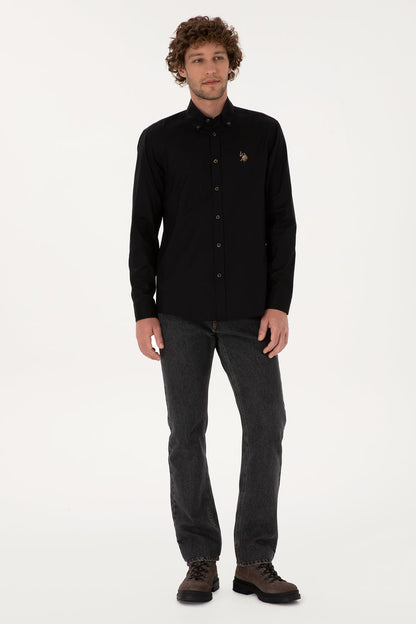U.S. Polo Assn._Black_Black Shirt Long Sleeve_G081SZ0040 2225643_VR046_04