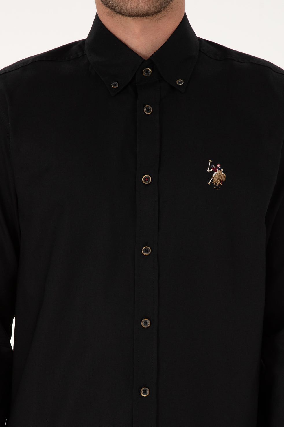 U.S. Polo Assn._Black_Black Shirt Long Sleeve_G081SZ0040 2225643_VR046_06