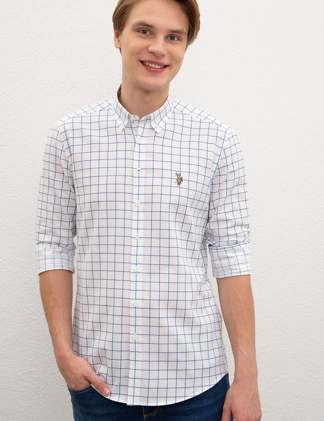 Middle Blue Shirt Long Sleeve U.S. Polo Assn.