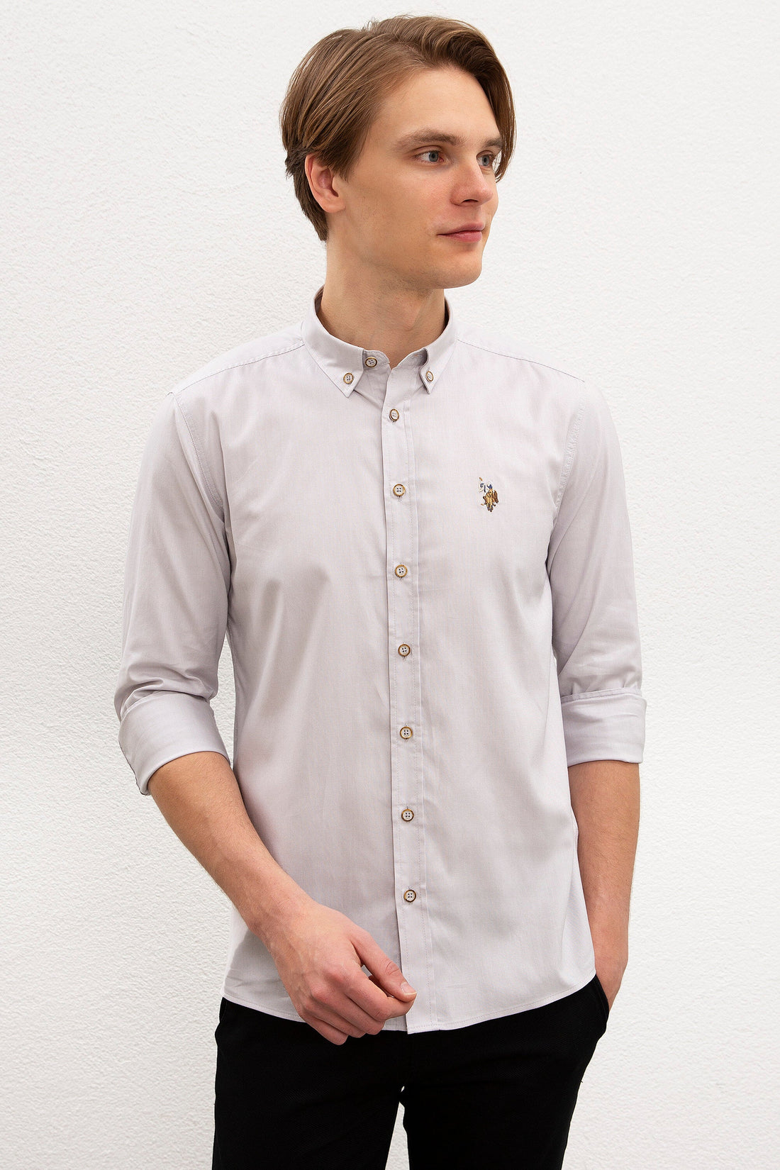 Light Grey Shirt Long Sleeve U.S. Polo Assn.