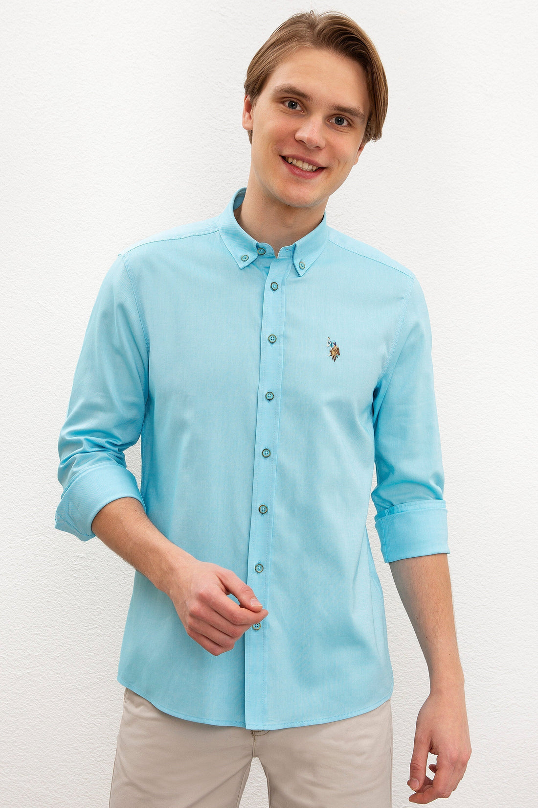 Middle Blue Shirt Long Sleeve U.S. Polo Assn.