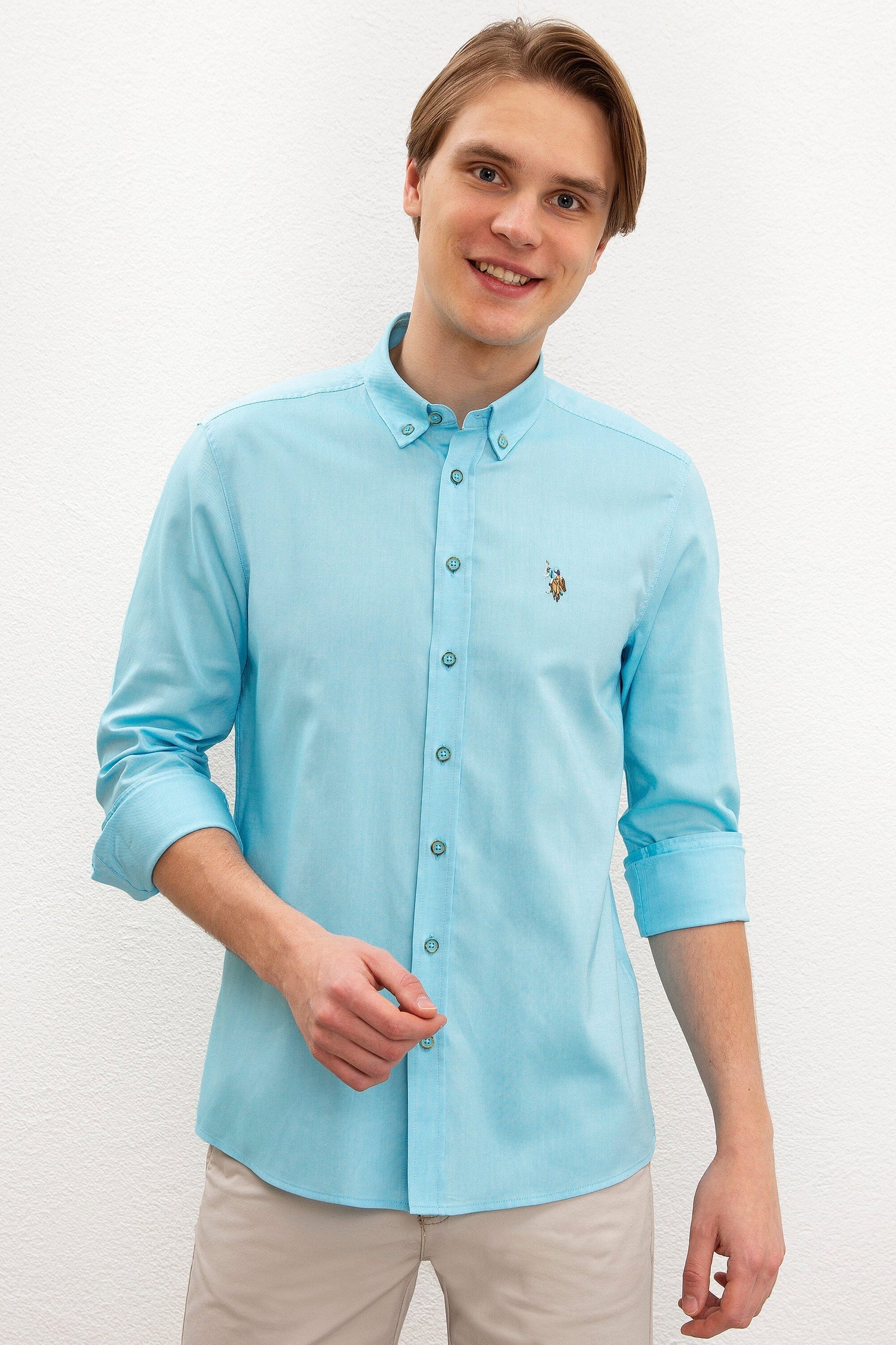Middle Blue Shirt Long Sleeve U.S. Polo Assn.