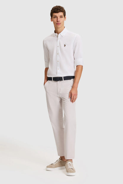 U.S. Polo Assn. White Men White Long Sleeve Fine Oxford Shirt SKU: G081SZ0040 PU-14148_VR013 Image 05