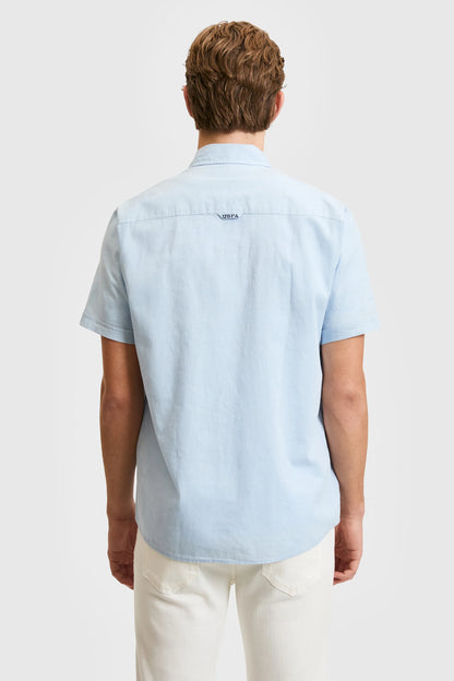 U.S. Polo Assn. Light Blue Men Light Blue Shirt SKU: G081SZ0040 PU-8862_VR003 Image 05