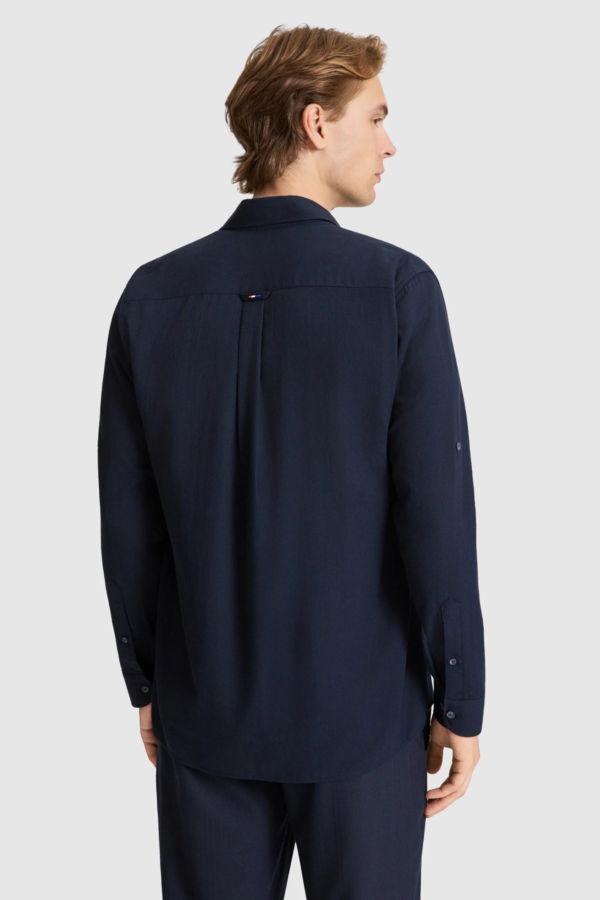U.S. Polo Assn. Navy Men Navy Long Sleeve Pique Jersey Shirt SKU: G081SZ0040 PU-9545_VR033 Image 06