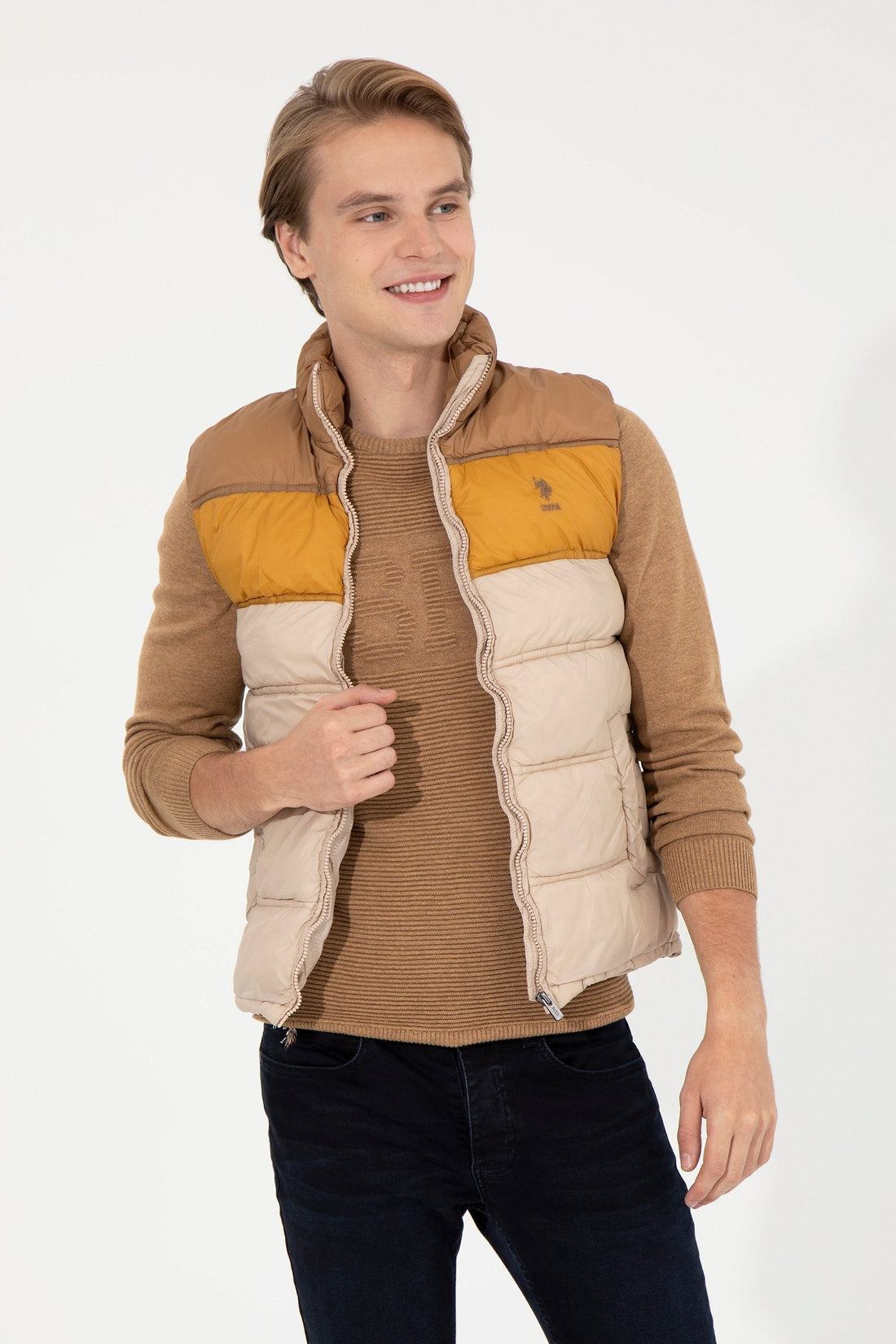 Beige Woven Vest U.S. Polo Assn.