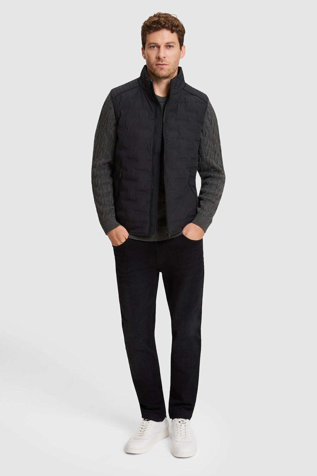 U.S. Polo Assn. Black Men Black Quilted Vest Jacket SKU: G081SZ0100 PU-13214_VR046 Image 04
