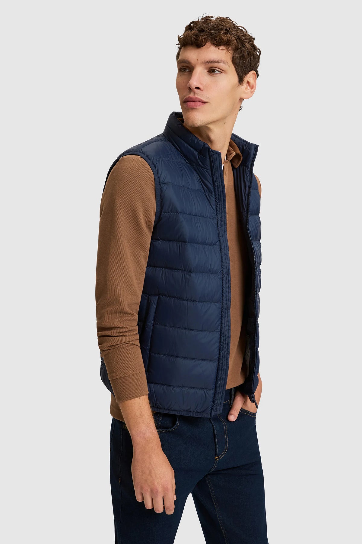 U.S. Polo Assn. Navy Men Navy Lightweight Padded Vest Jacket SKU: G081SZ0100 PU-13219_VR033 Image 03