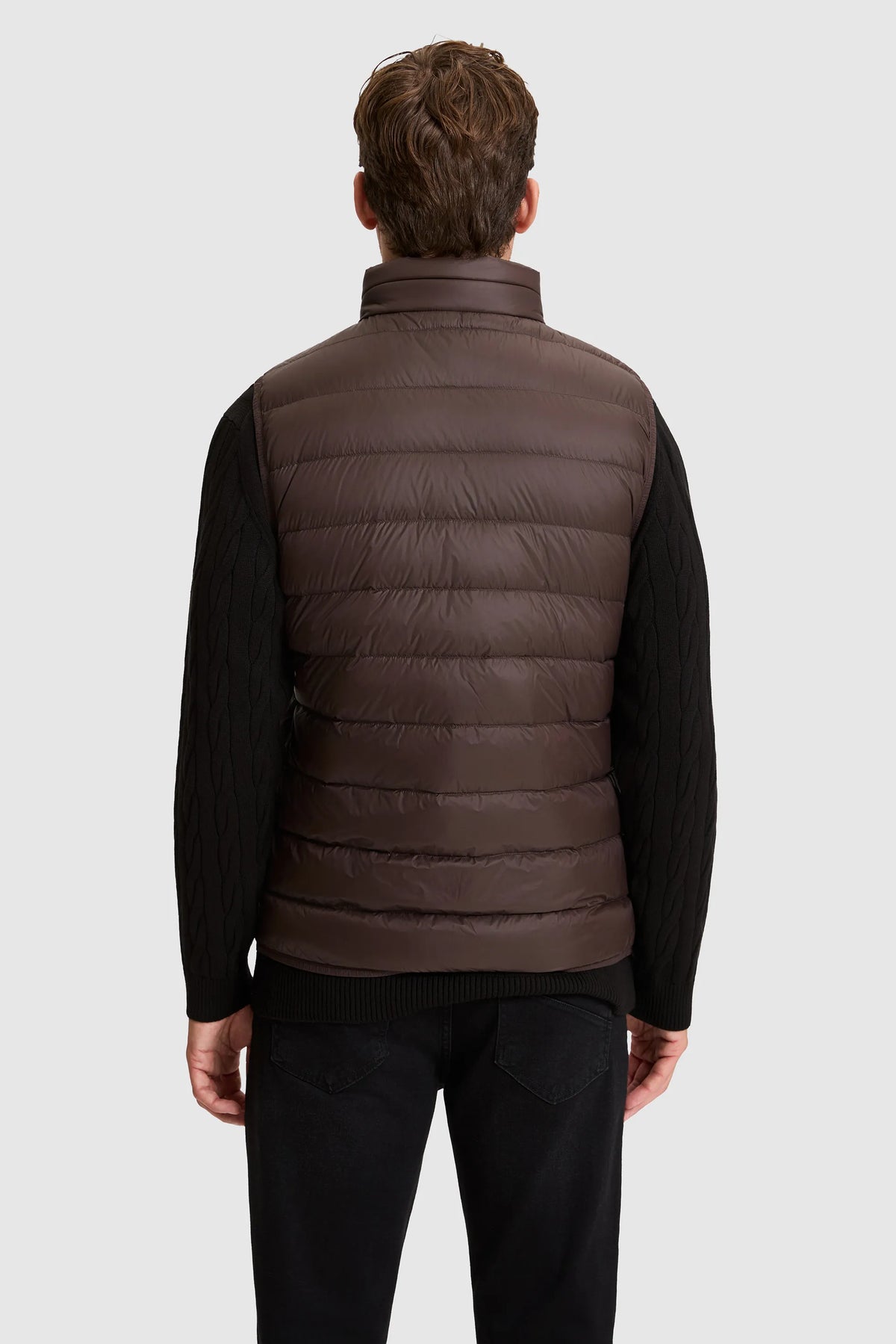 U.S. Polo Assn. Dark Brown Men Dark Brown Lightweight Padded Vest Jacket SKU: G081SZ0100 PU-13219_VR084 Image 06