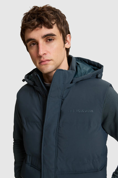 U.S. Polo Assn. Fog Men Fog Hooded Softshell Vest Jacket SKU: G081SZ0100 PU-14699_VR076 Image 02