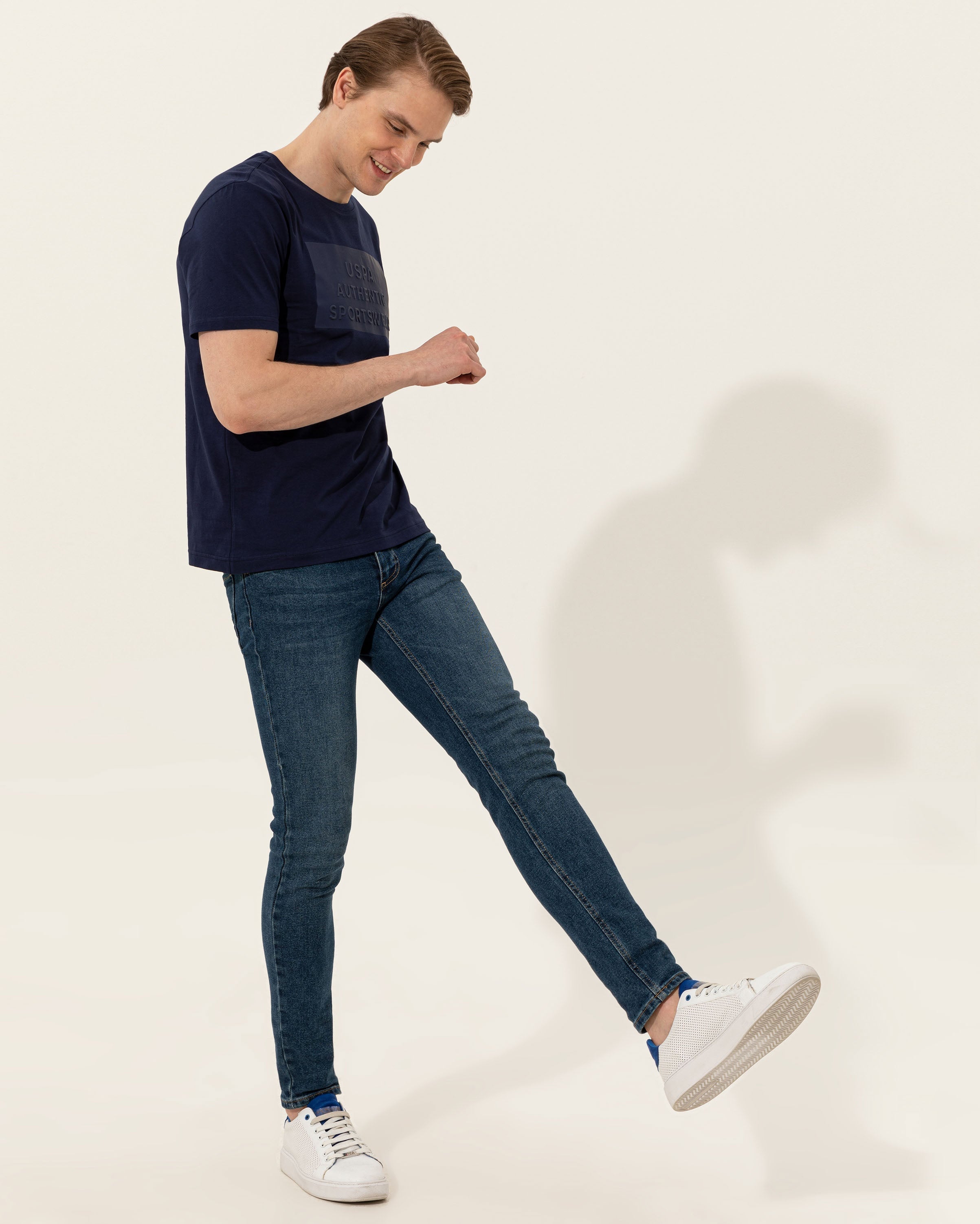 Dark Blue Crew Neck T-Shirt U.S. Polo Assn.
