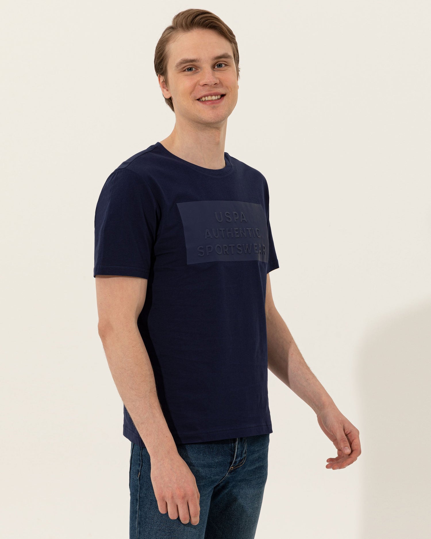 Dark Blue Crew Neck T-Shirt U.S. Polo Assn.