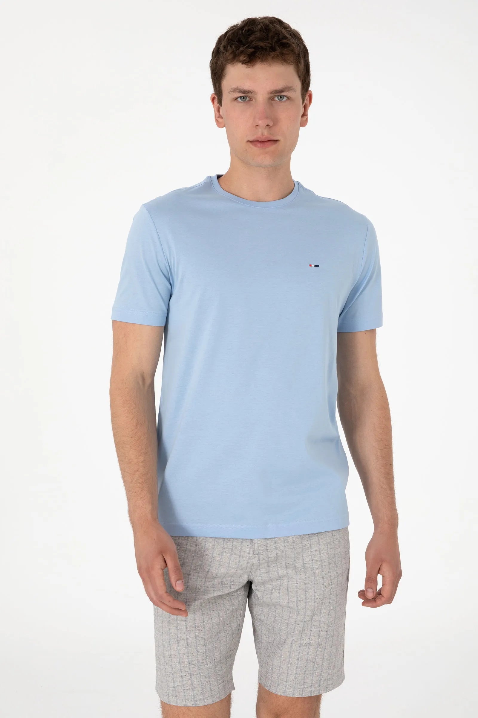 U.S. Polo Assn. Light Blue Men Light Blue T-Shirt SKU: G081SZ0110 2083928_VR003 Image 01