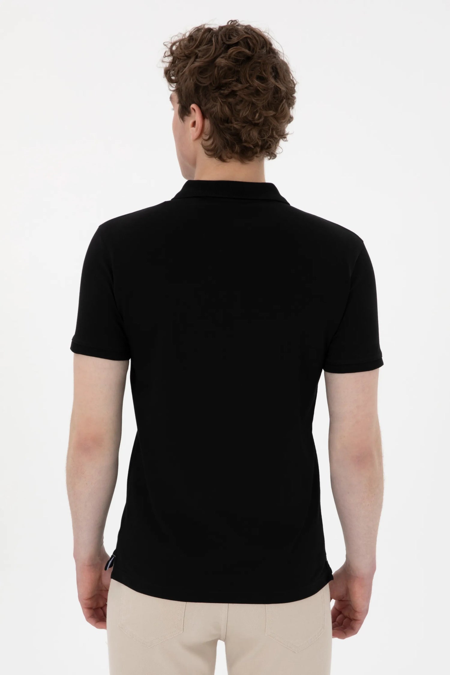 U.S. Polo Assn. Black Men Black Polo Shirt SKU: G081SZ0110 2084040_VR046 Image 05