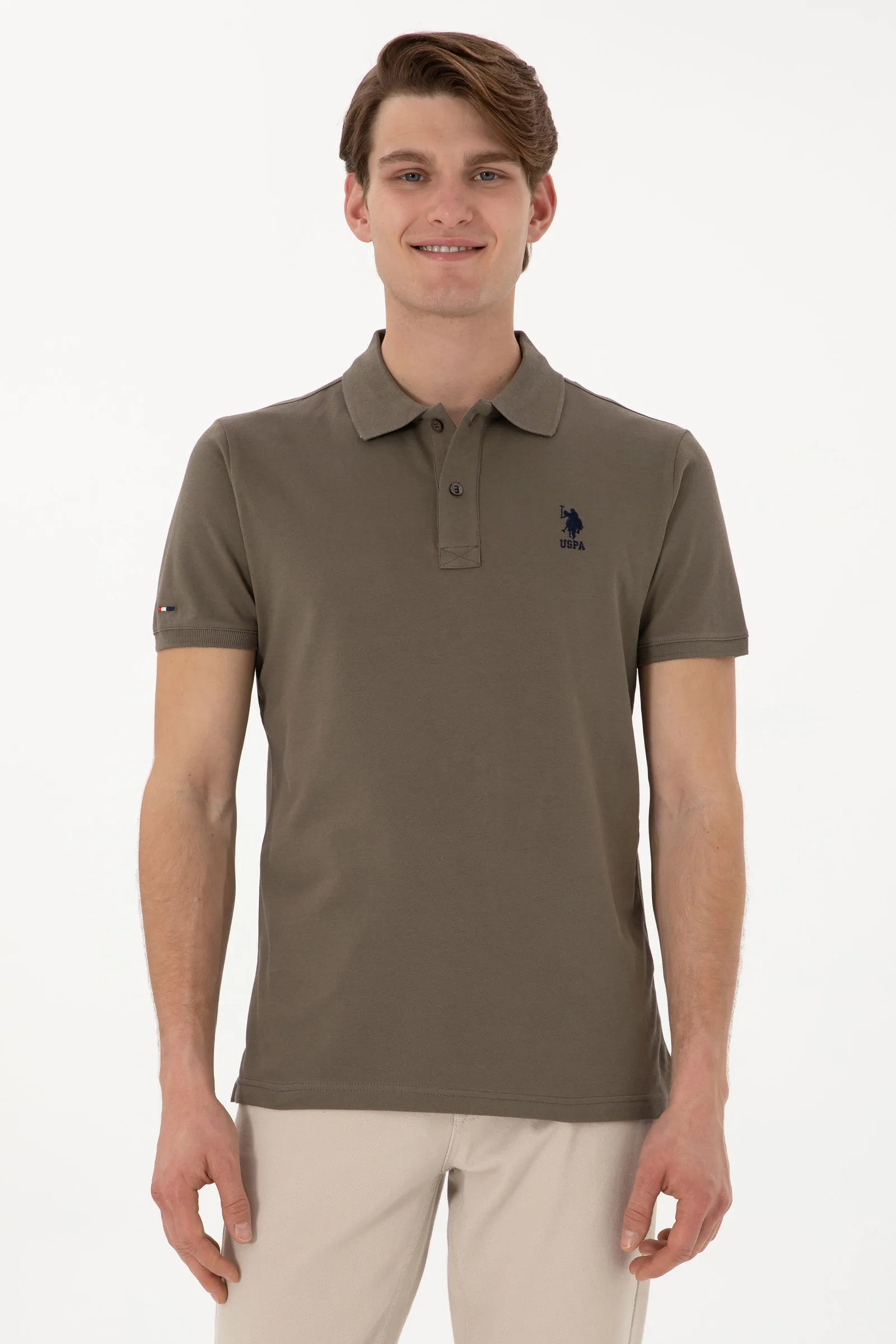 U.S. Polo Assn. Mink Men Mink Polo Shirt SKU: G081SZ0110 2084040_VR052 Image 01
