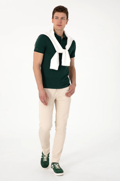 U.S. Polo Assn. Dark Green Men Dark Green Polo Shirt SKU: G081SZ0110 2084040_VR079 Image 04