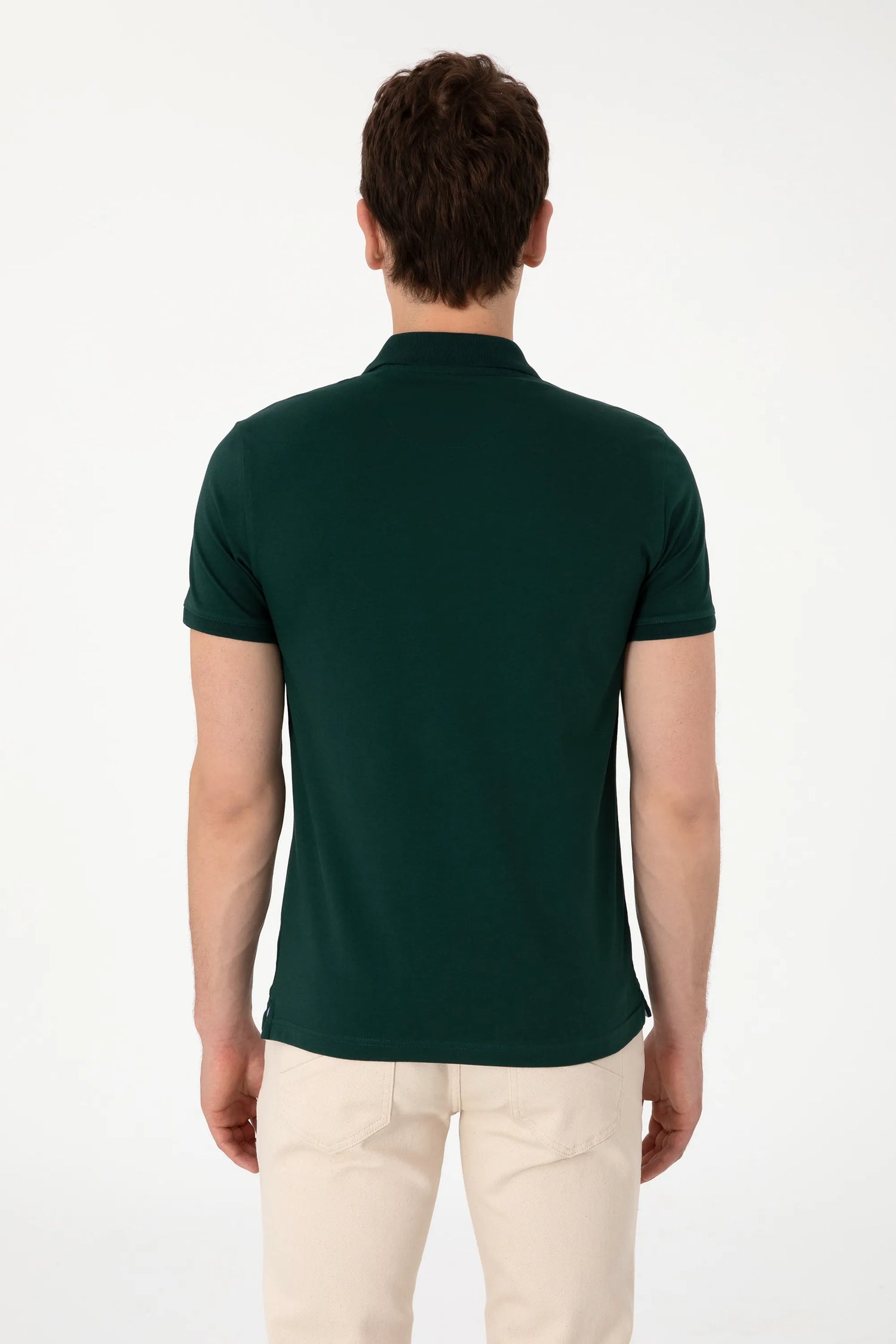 U.S. Polo Assn. Dark Green Men Dark Green Polo Shirt SKU: G081SZ0110 2084040_VR079 Image 05