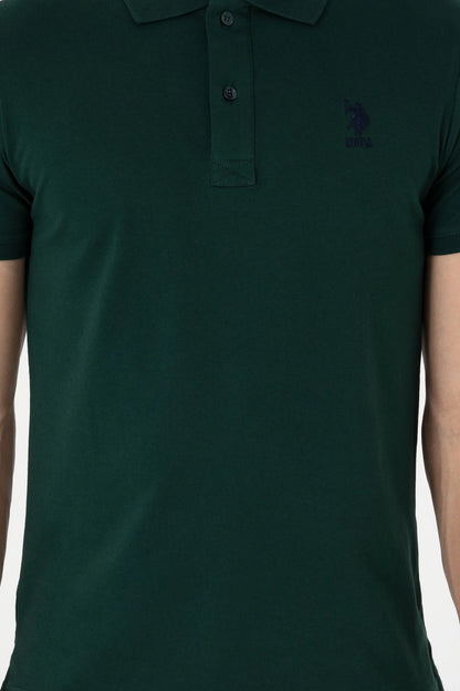U.S. Polo Assn. Dark Green Men Dark Green Polo Shirt SKU: G081SZ0110 2084040_VR079 Image 06
