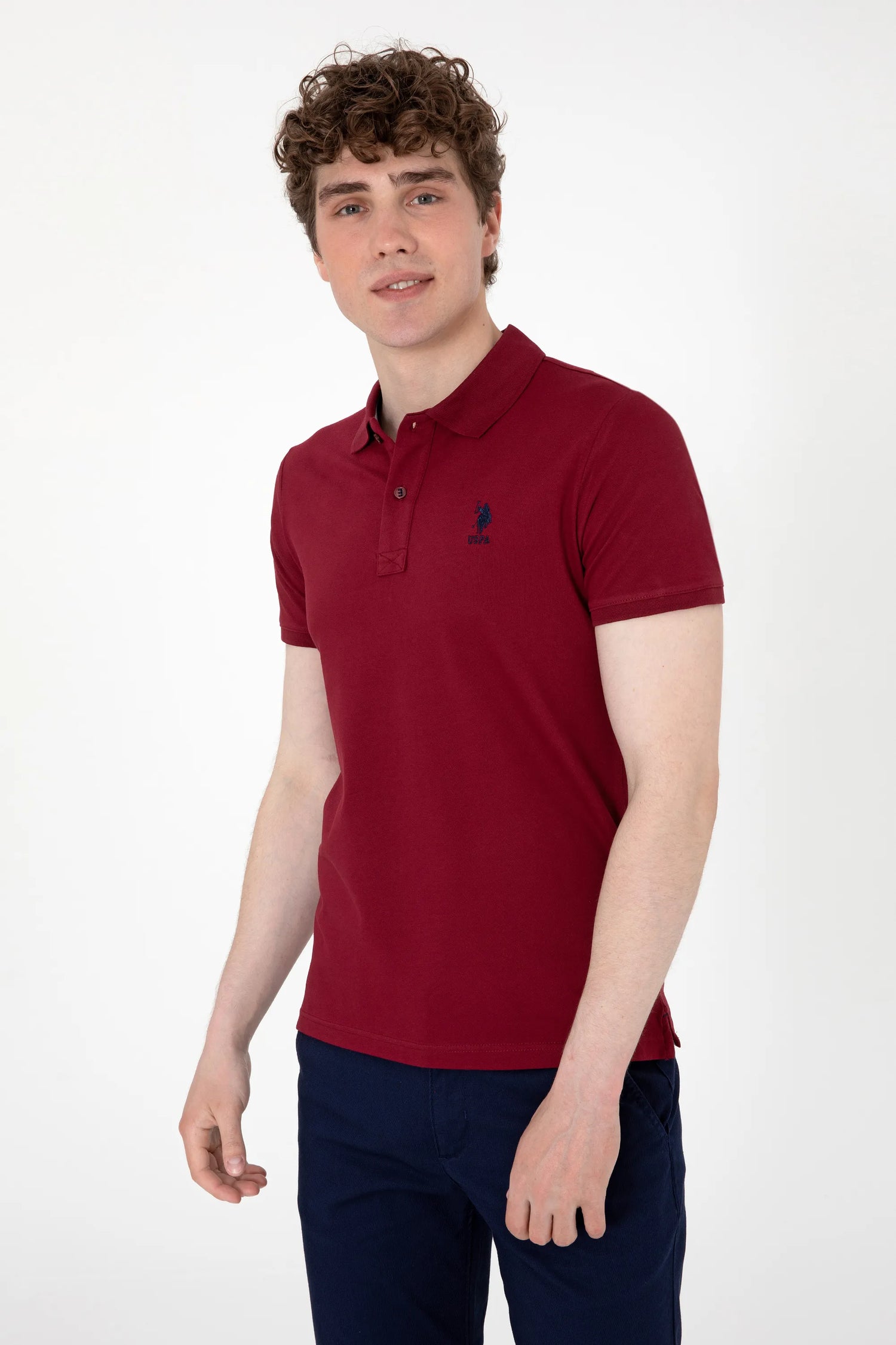 U.S. Polo Assn. Bordeux Men Bordeux Slim Fit Polo Shirt SKU: G081SZ0110 2084040_VR177 Image 03