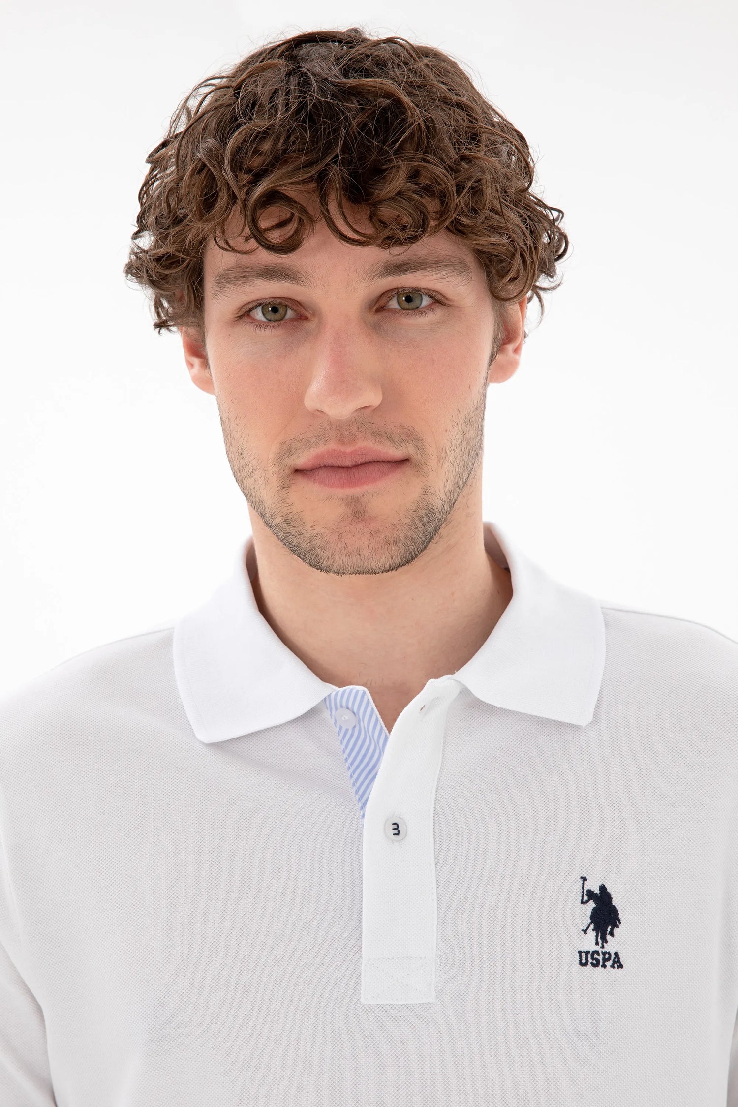 U.S. Polo Assn. White Men White Polo Shirt SKU: G081SZ0110 2084243_VR013 Image 02