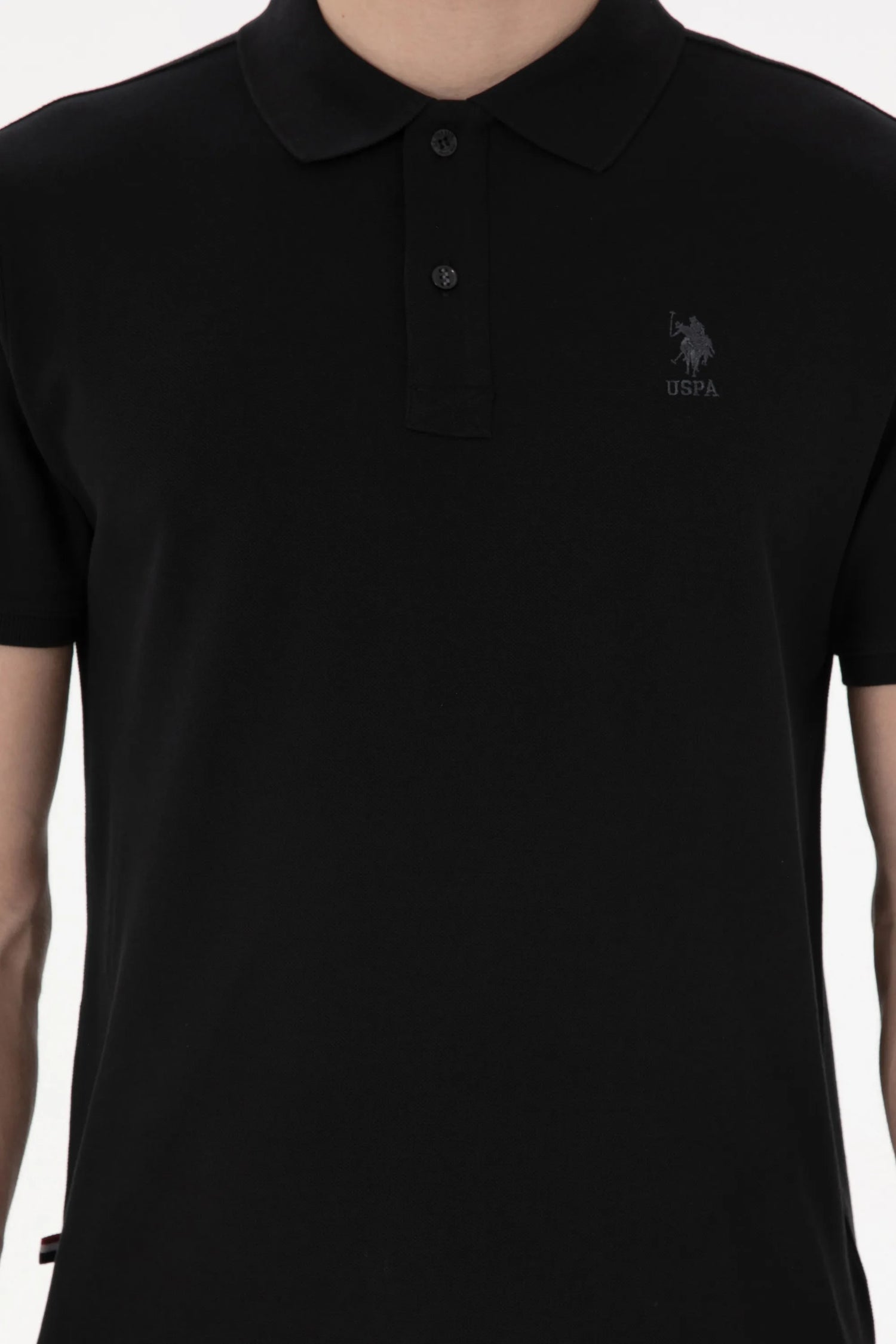 U.S. Polo Assn. Black Men Black Polo Shirt SKU: G081SZ0110 2084243_VR046 Image 06