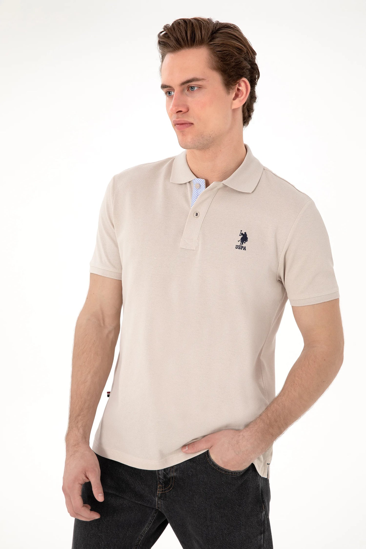 U.S. Polo Assn. Stone Men Stone Polo Shirt SKU: G081SZ0110 2084243_VR049 Image 03