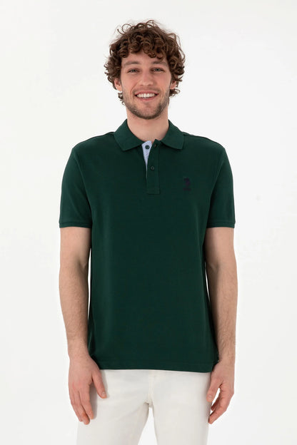 U.S. Polo Assn. Dark Green Men Dark Green Polo Shirt SKU: G081SZ0110 2084243_VR079 Image 01
